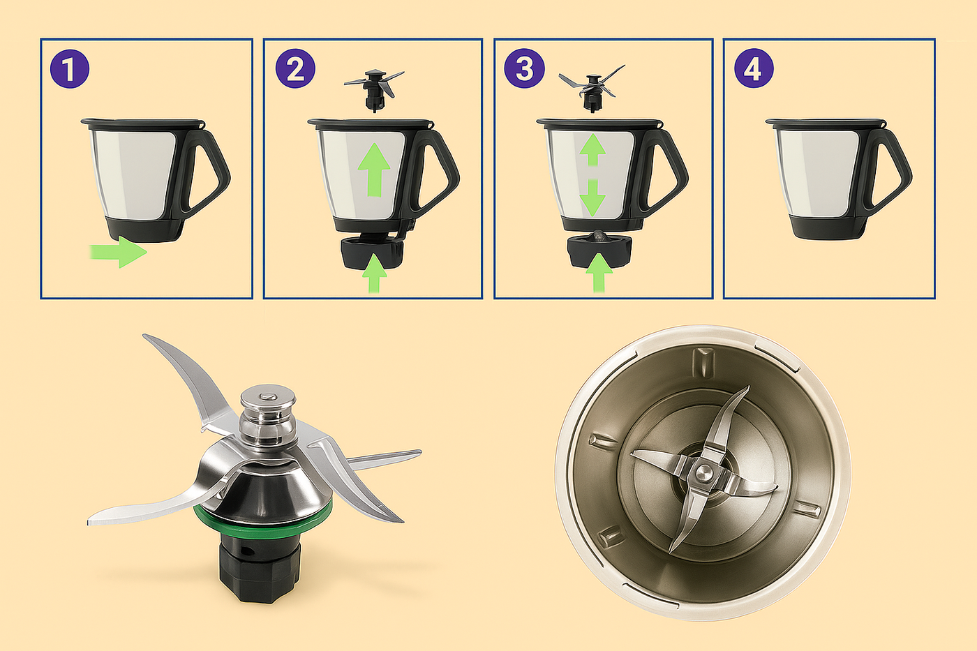 Couteau pour Thermomix TM7-TM6